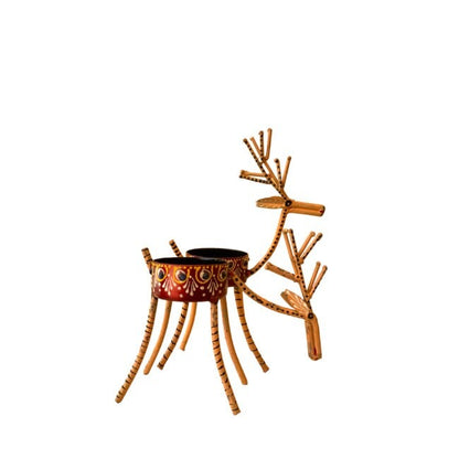 Funky T Light Retro Iron Deer Candle Stand