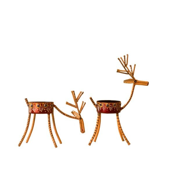 Funky T Light Retro Iron Deer Candle Stand
