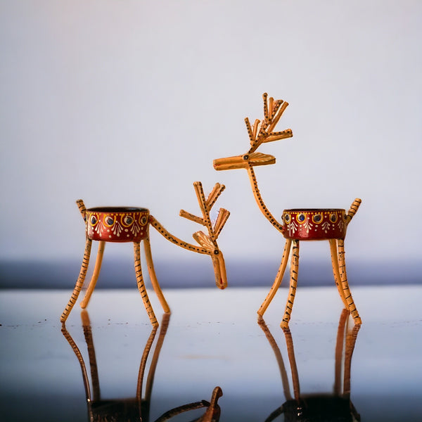 Funky T Light Retro Iron Deer Candle Stand