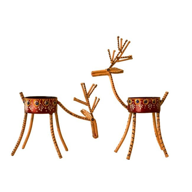 Funky T Light Retro Iron Deer Candle Stand