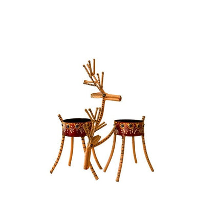 Funky T Light Retro Iron Deer Candle Stand