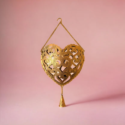 Heart Shaped Metal Candle Stand - Iron Decor