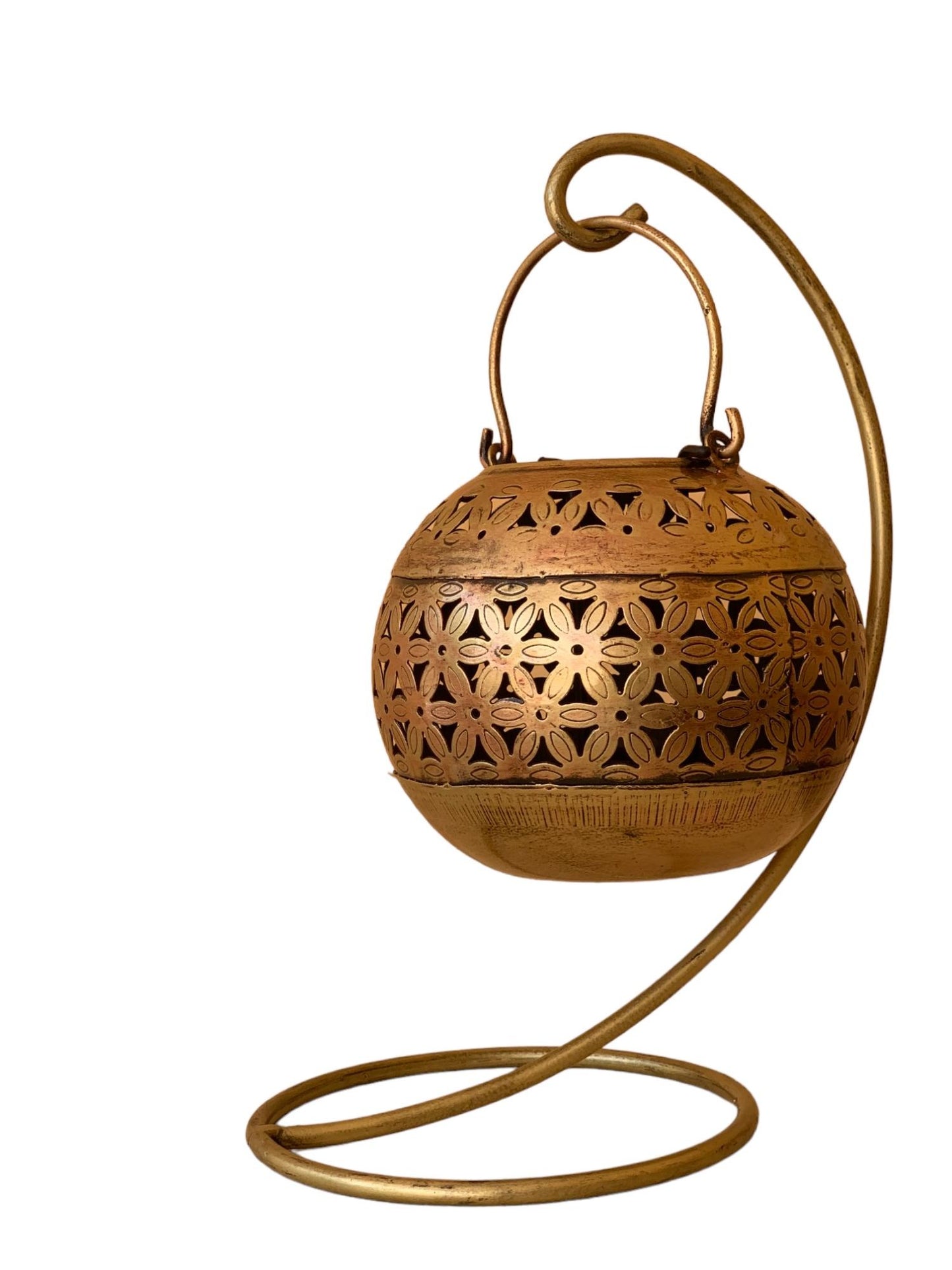 Handcrafted Candle Tea Light Of Iron (Basket With Stand)