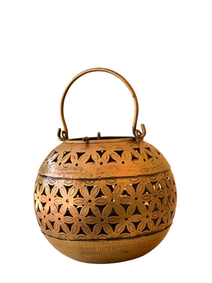 Handcrafted Candle Tea Light Of Iron (Basket With Stand)