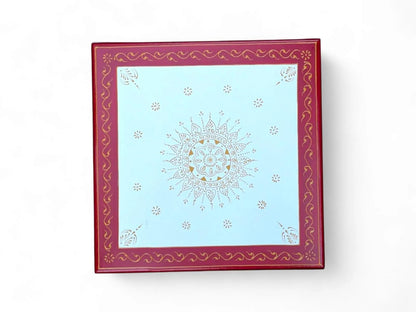Handmade Chowki – Wooden Bajot with Ethnic Art