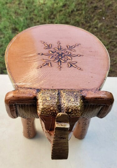 Bohemian Elephant Wooden Stool