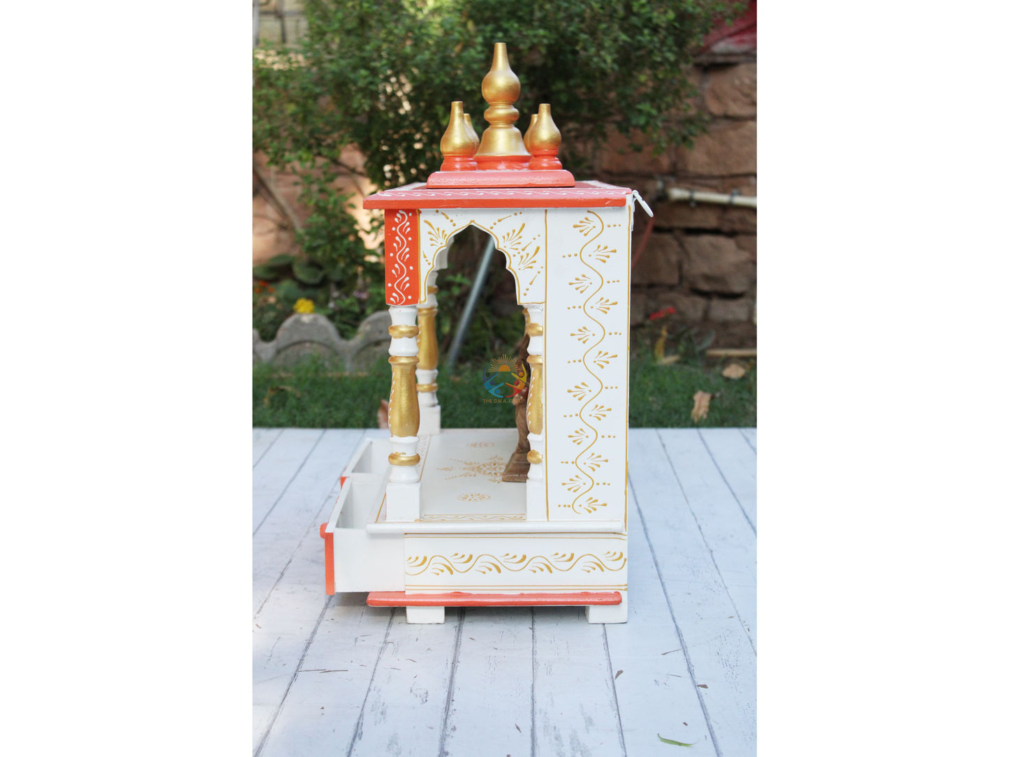 Handmade Wooden Temple for Home – 18x9x22"