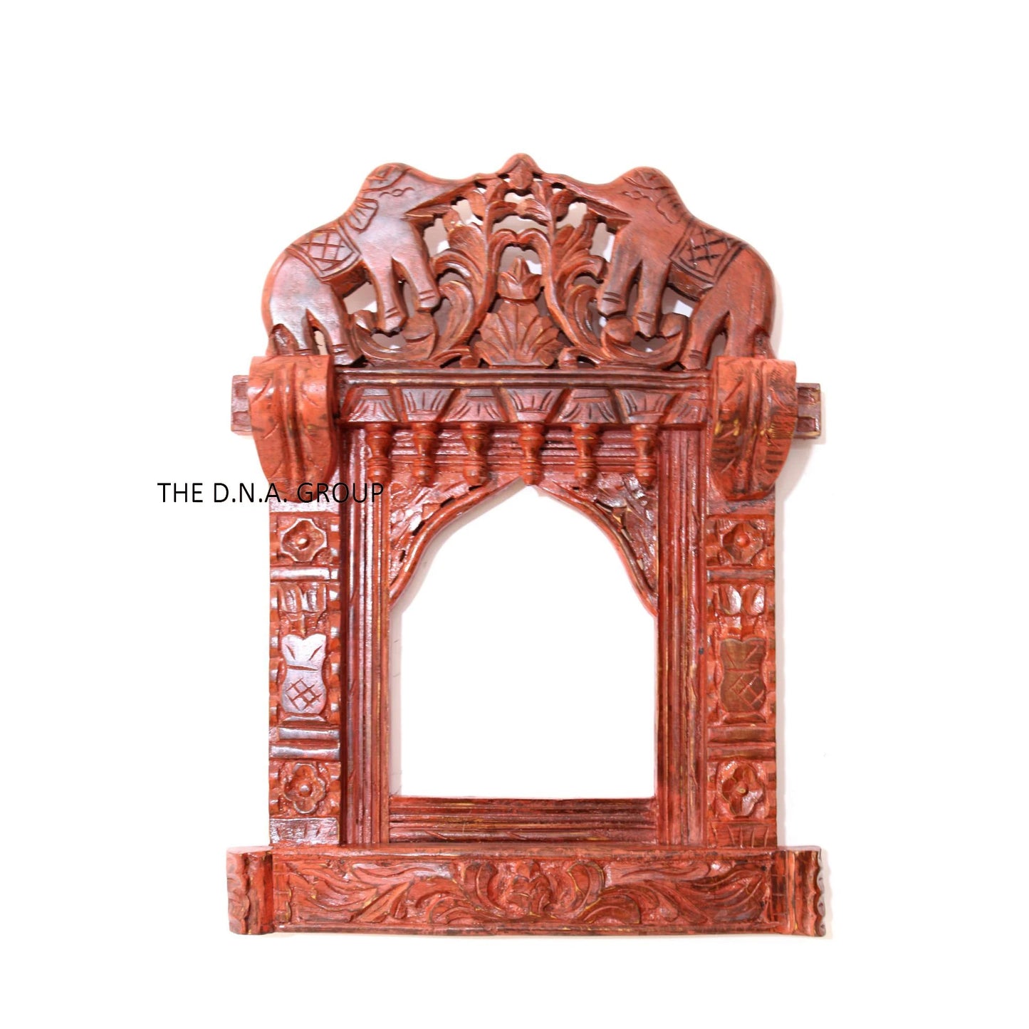Wooden Elephant Handcarved Handpainted Frame
