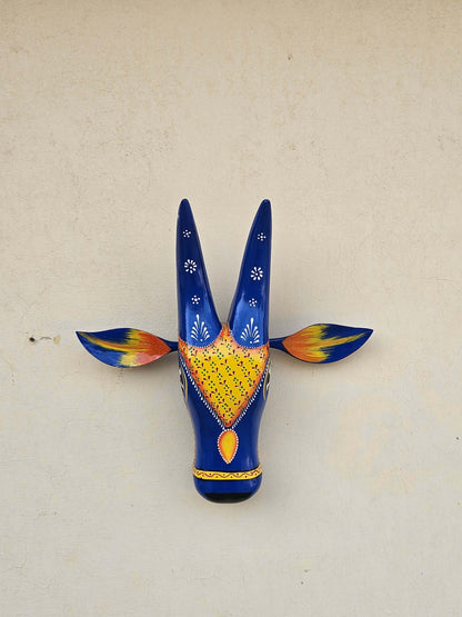 Handcrafted Wooden Cow Face Wall Decor