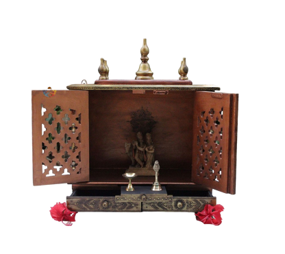 Temples with Jaali Doors & 2 Compact Side Mandir