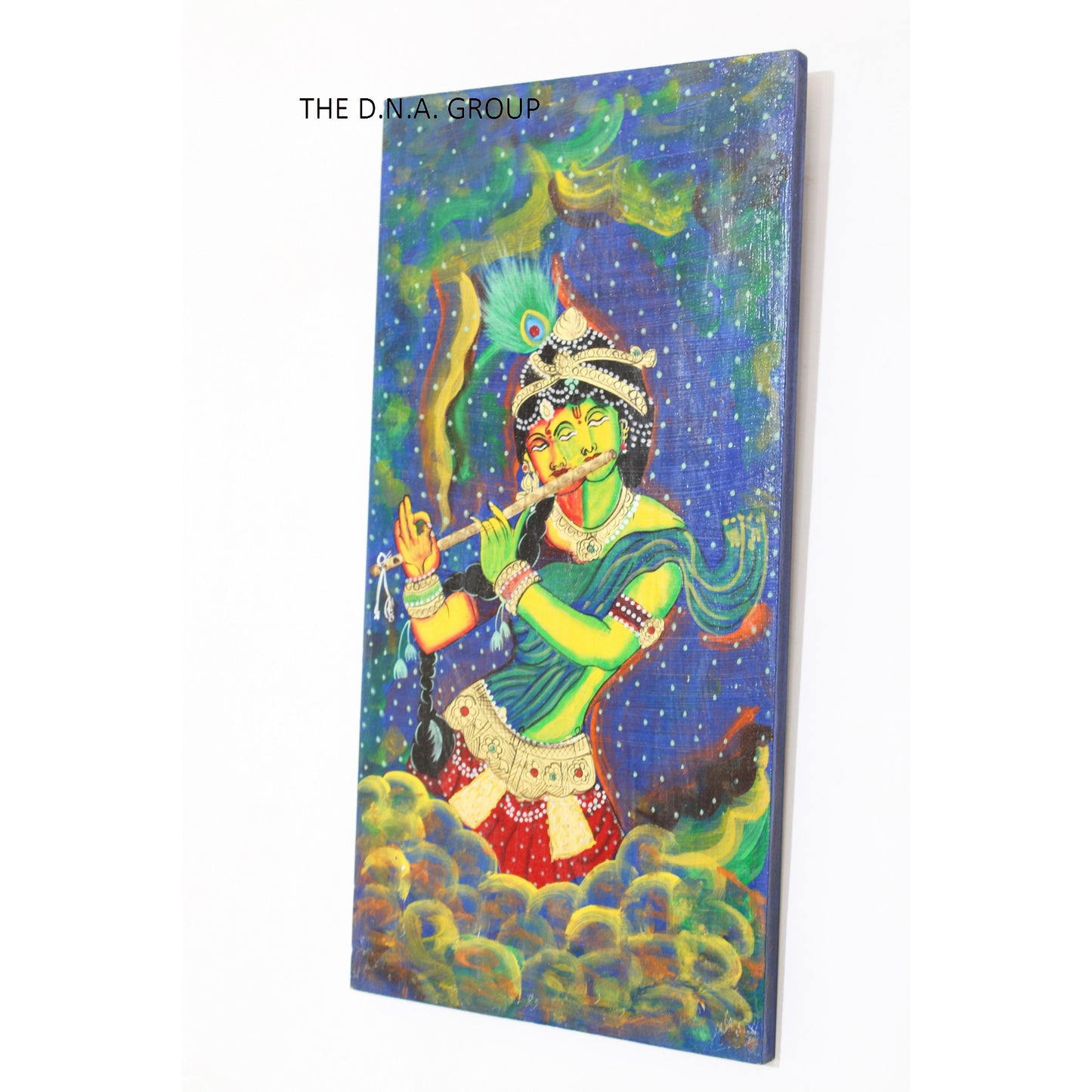 Wooden hand painted spiritual wall frame decorative art pieces for home and office decorations