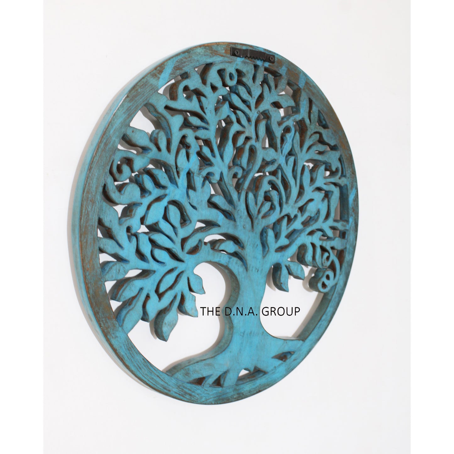 Wooden handcrafted elegant round shape tree design wall panel for home and office decoration art pieces