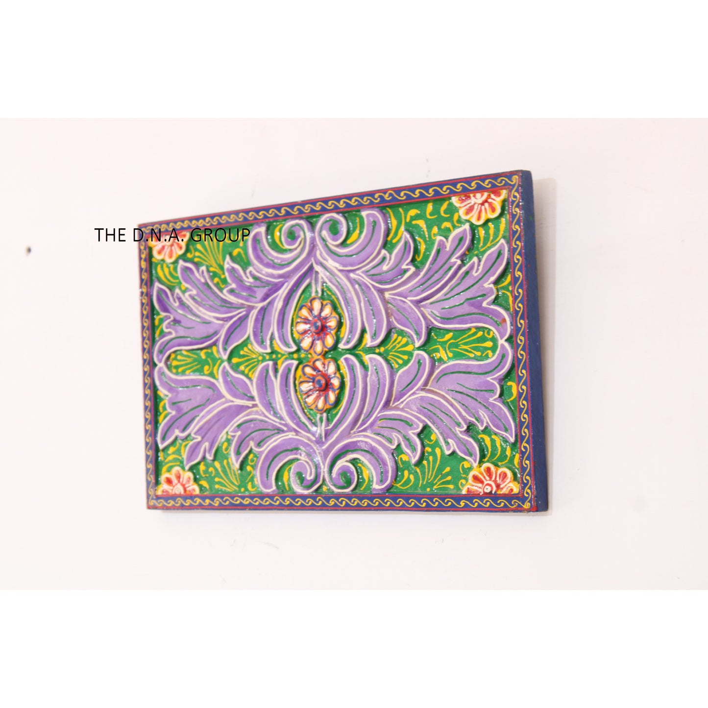 Beautiful Wooden Rectangular Shape Flower Design Wall Hanging Panels And Frames For Home And Office Decorations