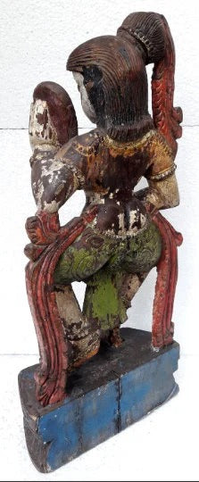 2 Antique Lord Vishnu Statue Rustic