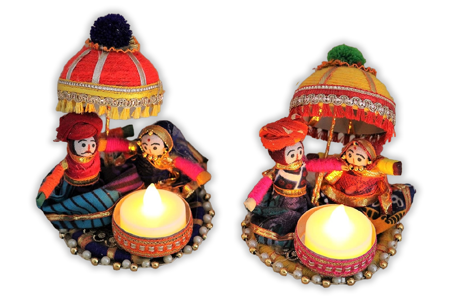 Handmade rajasthani theme recyle material candle holder for home and garden decoration showpieces.