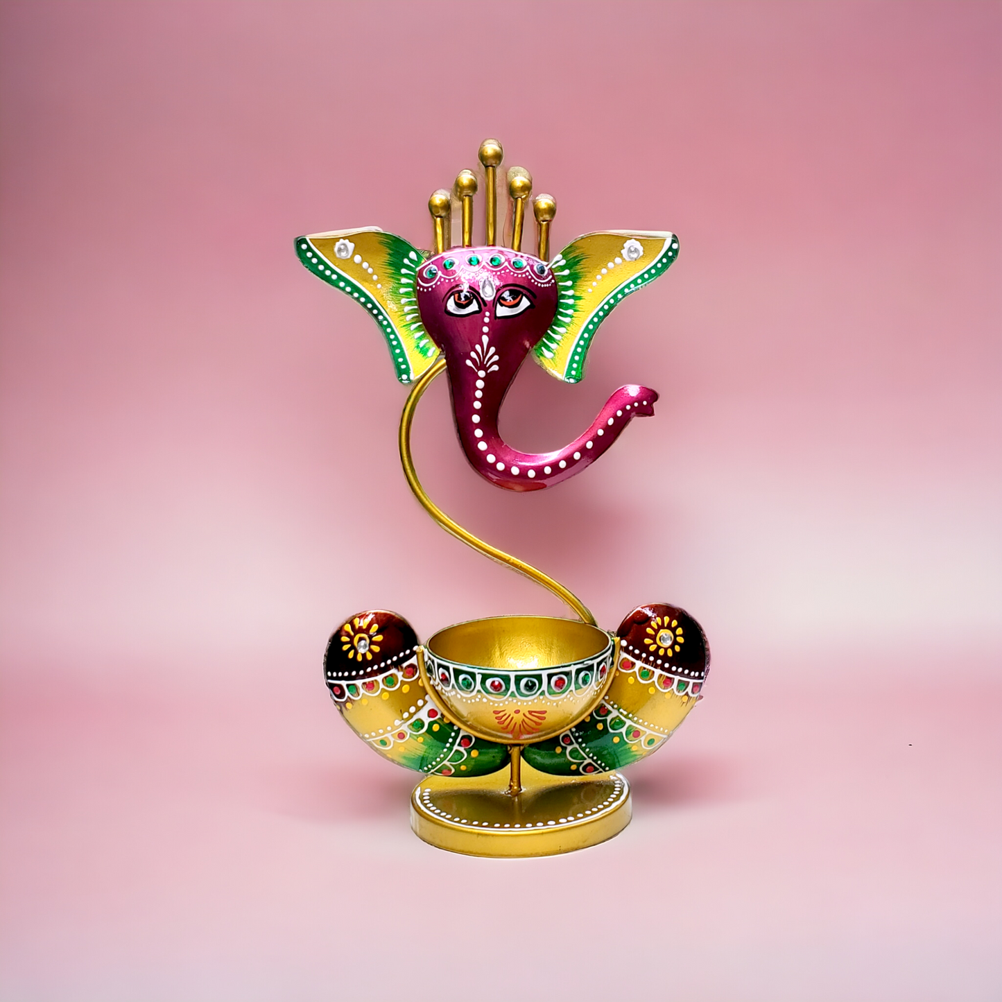 Handcrafted elegant gorgeous tea light ganesha for beautiful home decoration showpieces.