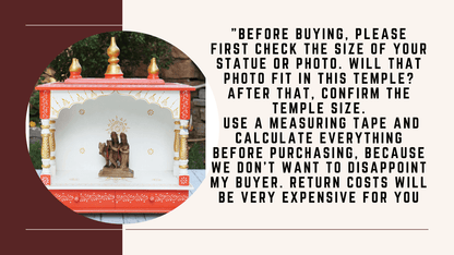 Handmade Wooden Temple for Home – 18x9x22"