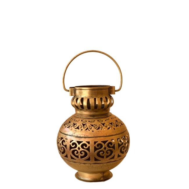 Golden Handcrafted Elegant Iron Tea Light