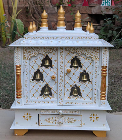 Wooden Temple With Golden Bells 15*8*22 Inches
