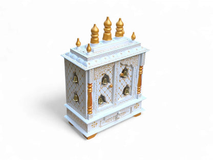 Wooden Temple With Golden Bells 15*8*22 Inches