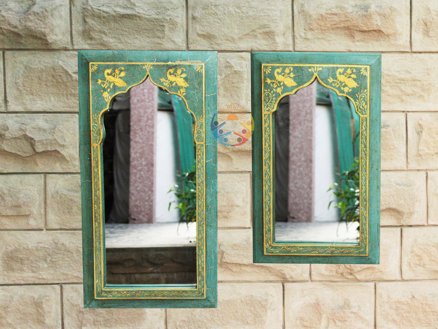 Wooden Frame Wall Mirror Decorative Bath
