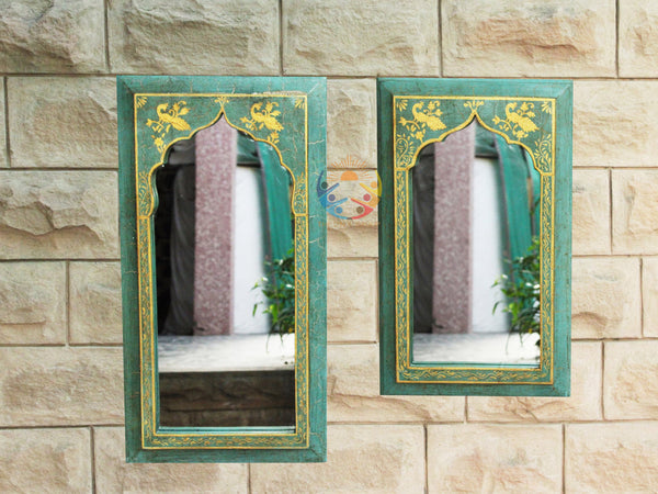 Wooden Frame Wall Mirror Decorative Bath