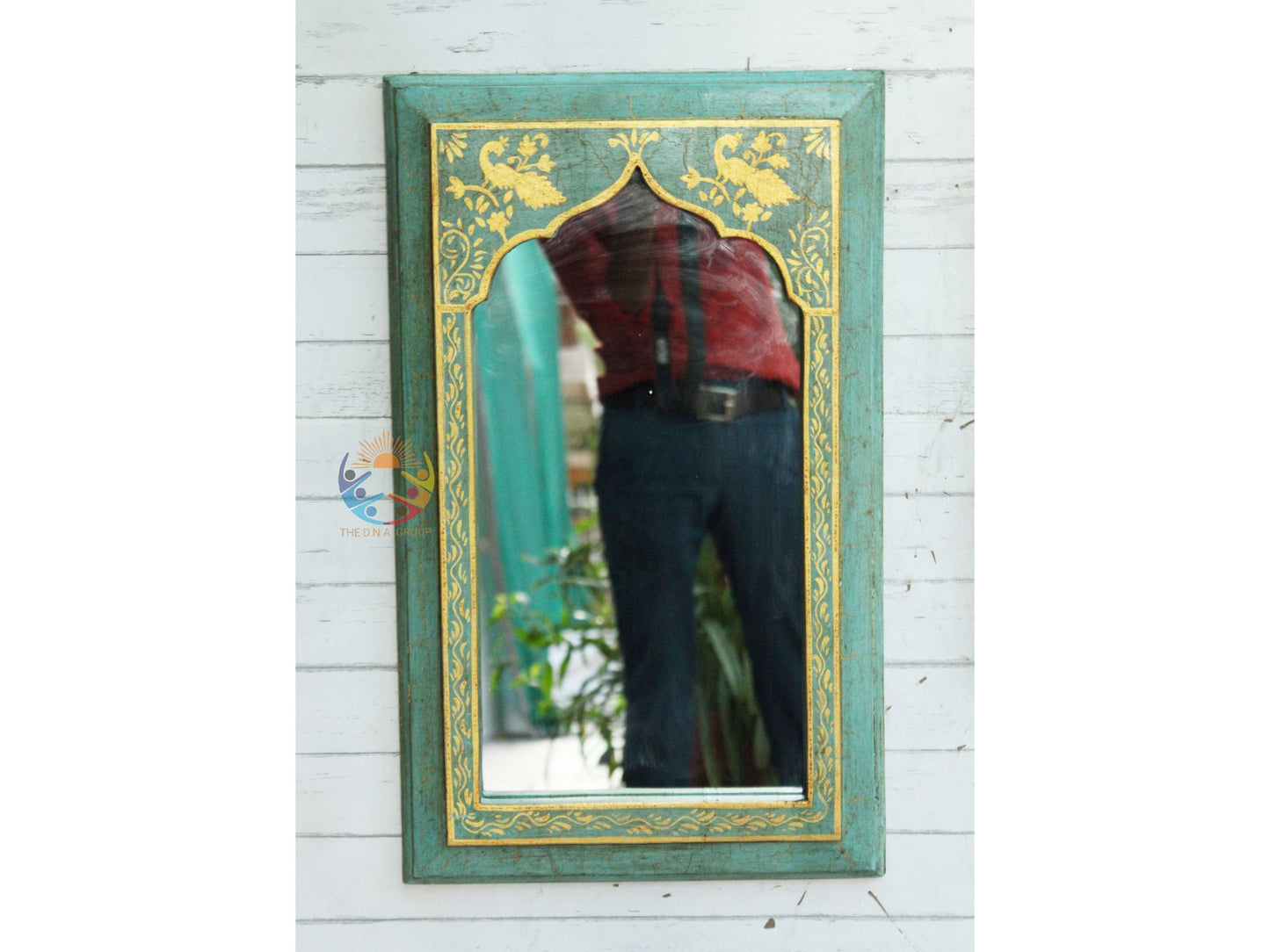 Wooden Frame Wall Mirror Decorative Bath