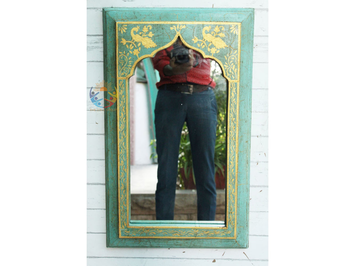 Wooden Frame Wall Mirror Decorative Bath