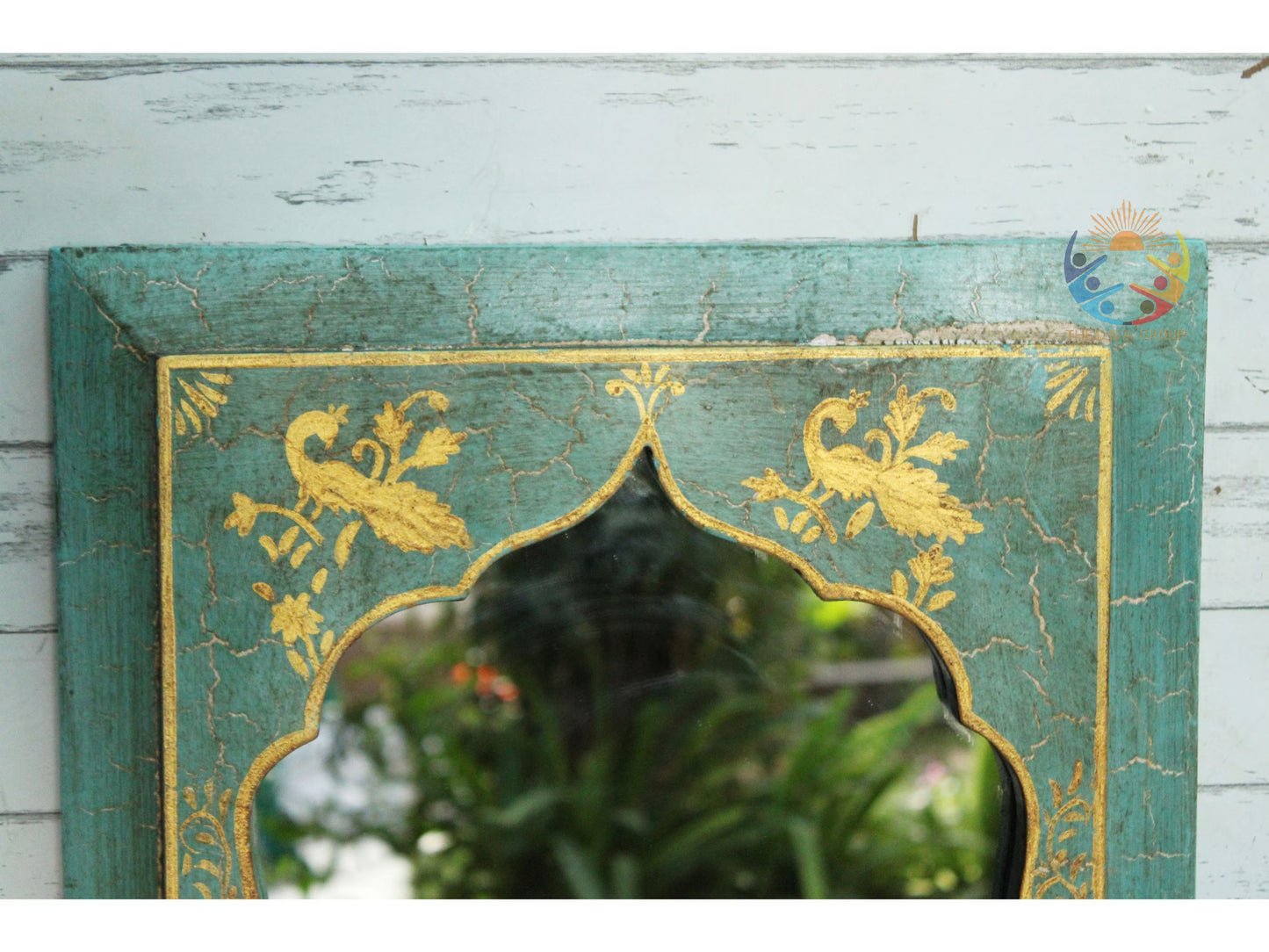 Wooden Frame Wall Mirror Decorative Bath