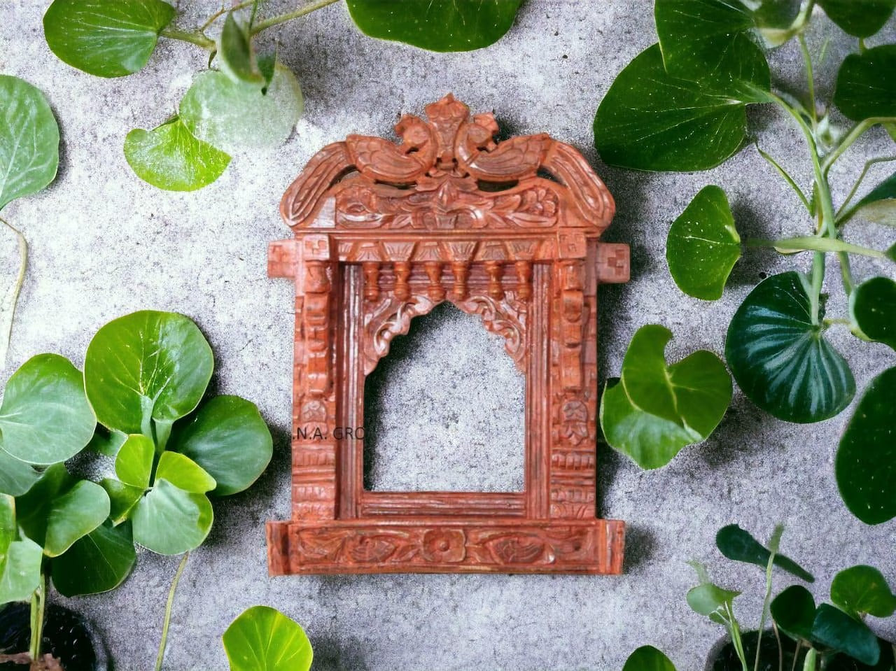 Wooden Mirror Frame Mehrabi Carved
