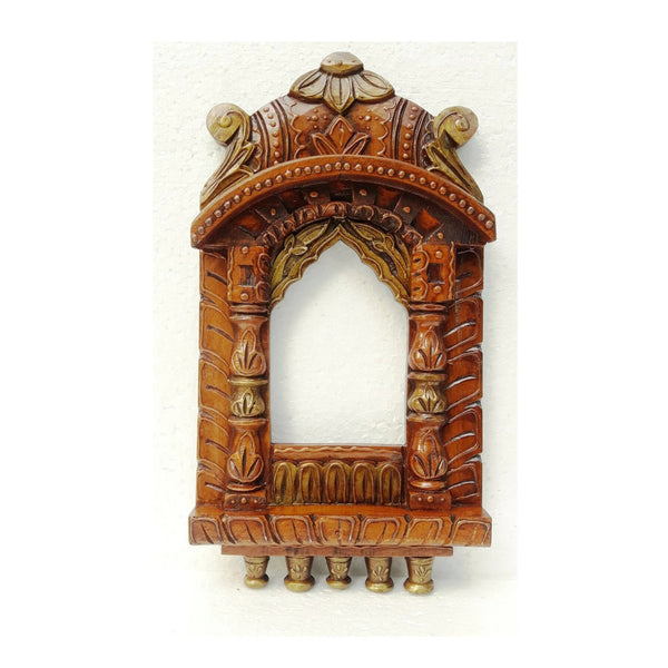Handcrafted Jharoka Wooden Frame Photo, Mirror