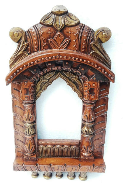 Handcrafted Jharoka Wooden Frame Photo, Mirror