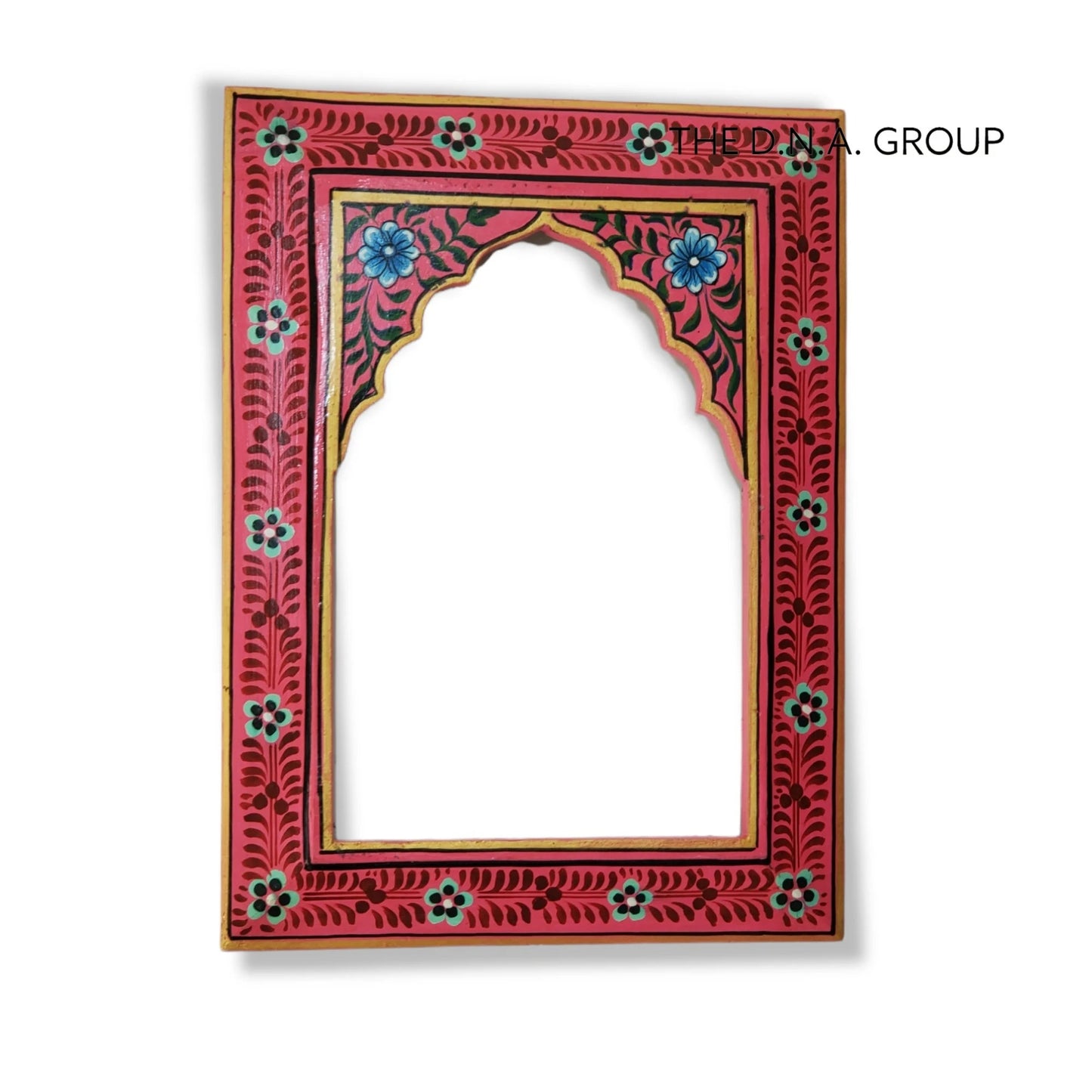 Hand-Craved, Painted Photo Wooden Frame