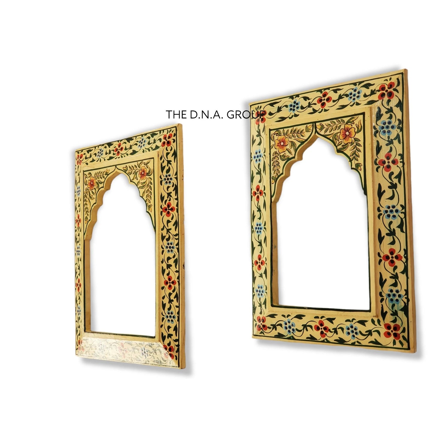 Hand-Craved, Painted Photo Wooden Frame