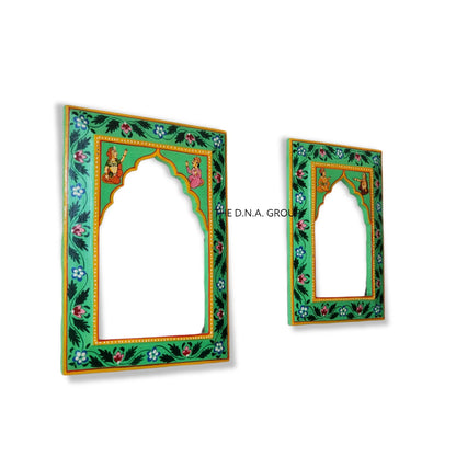 Hand-Craved, Painted Photo Wooden Frame