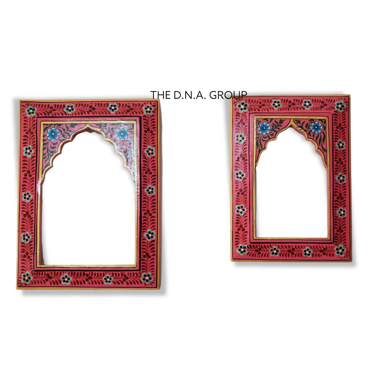Hand-Craved, Painted Photo Wooden Frame
