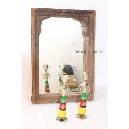 Artistic Wood Mirror Frame - Home Decor