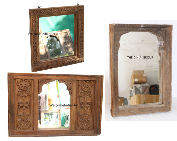 Artistic Wood Mirror Frame - Home Decor