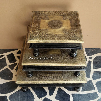 Handmade Mandir Platform – Wooden Bajot Table