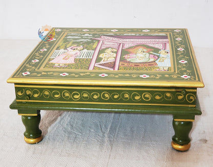 Unique Decorative Bajot – Indian Painted Wood