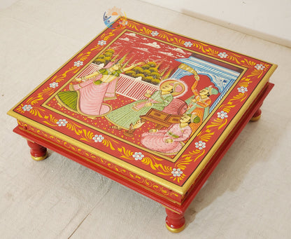 Unique Decorative Bajot – Indian Painted Wood
