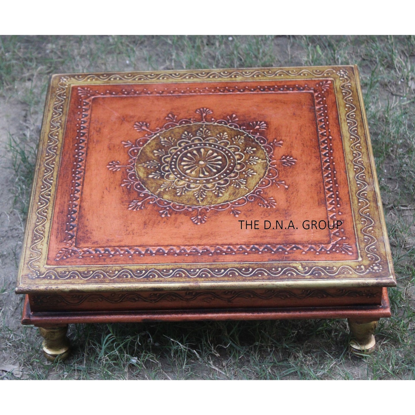 Wooden Art Platform – Indian Decorative Bajot