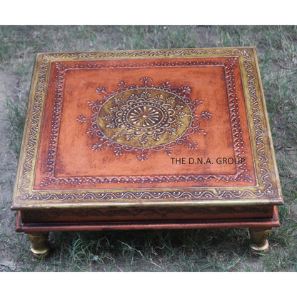 Wooden Art Platform – Indian Decorative Bajot