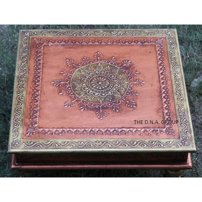 Wooden Art Platform – Indian Decorative Bajot