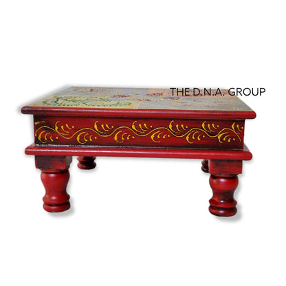 Unique Ethnic Chowki – Handmade Wooden Bajot