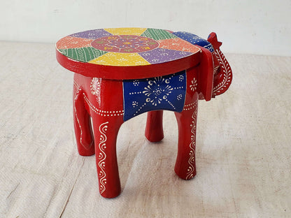 Indian Heritage Colourful Elephant Stool