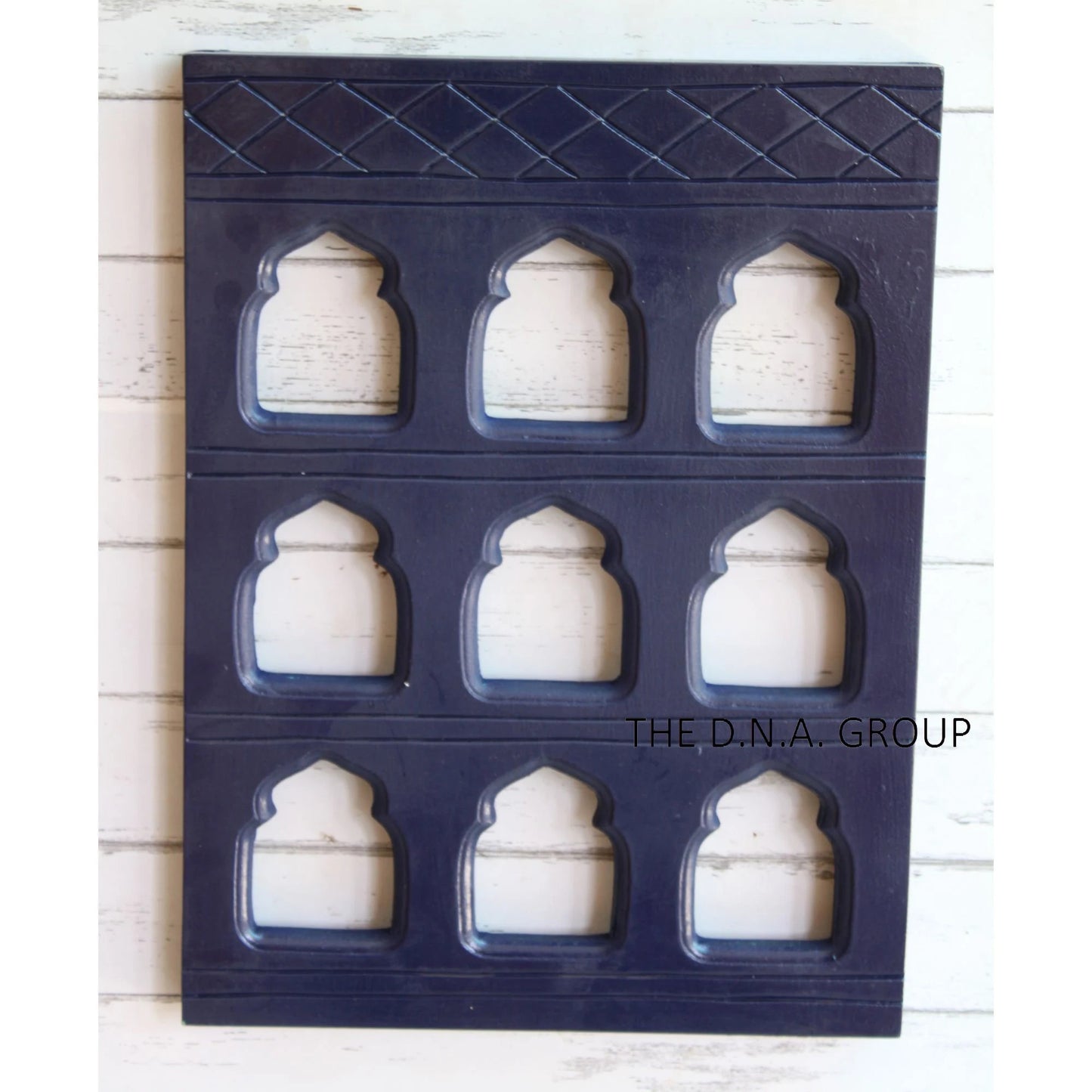 Wooden Jharokha Style Grid Photo Frame