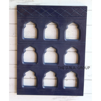 Wooden Jharokha Style Grid Photo Frame