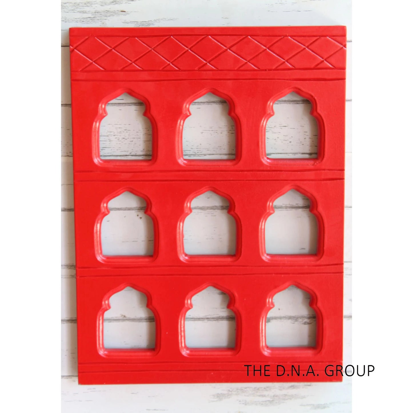Wooden Jharokha Style Grid Photo Frame