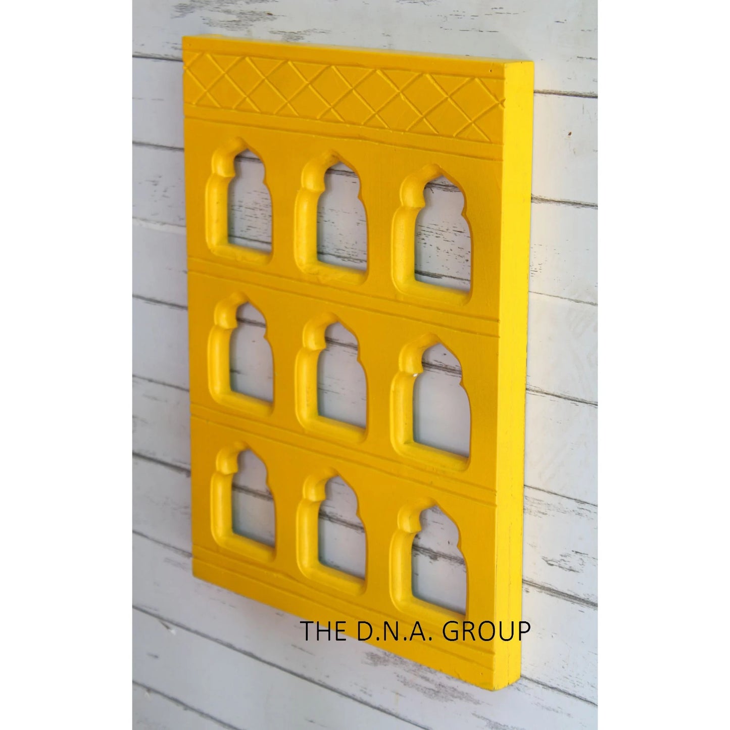 Wooden Jharokha Style Grid Photo Frame